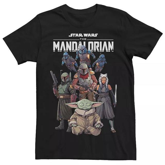 Mens Star Wars The Mandalorian Group Action Graphic Tee Product Image