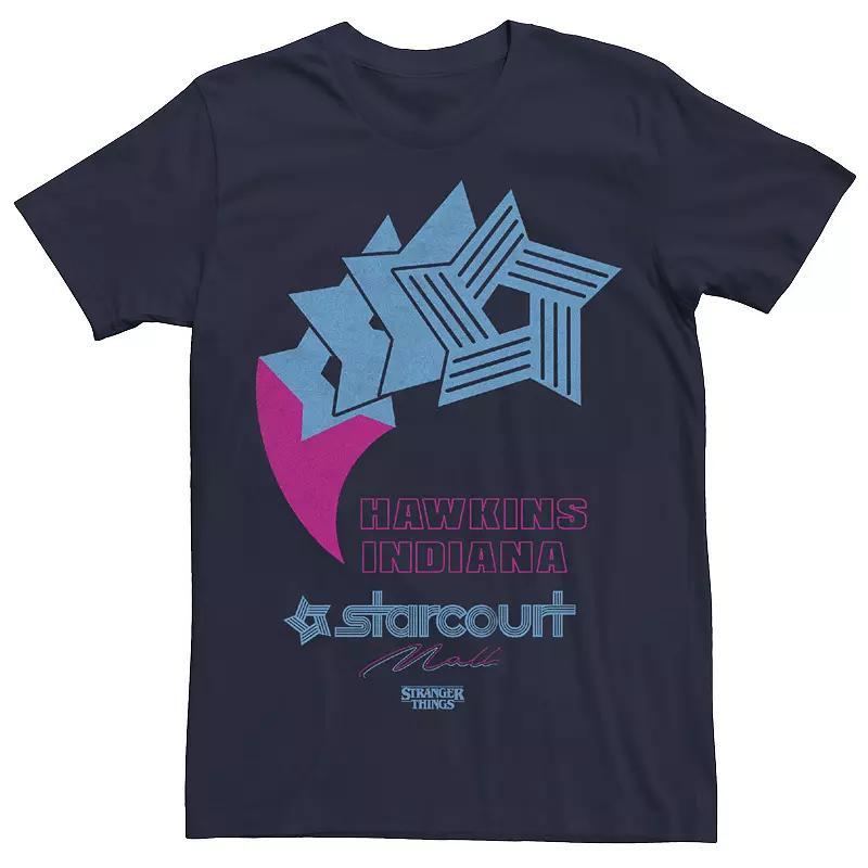 Mens Stranger Things Hawkins Indiana Starcourt Graphic Tee Blue Product Image