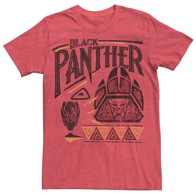 Mens Marvel Avengers Black Panther Red Paw Graphic Tee Red Grey Product Image