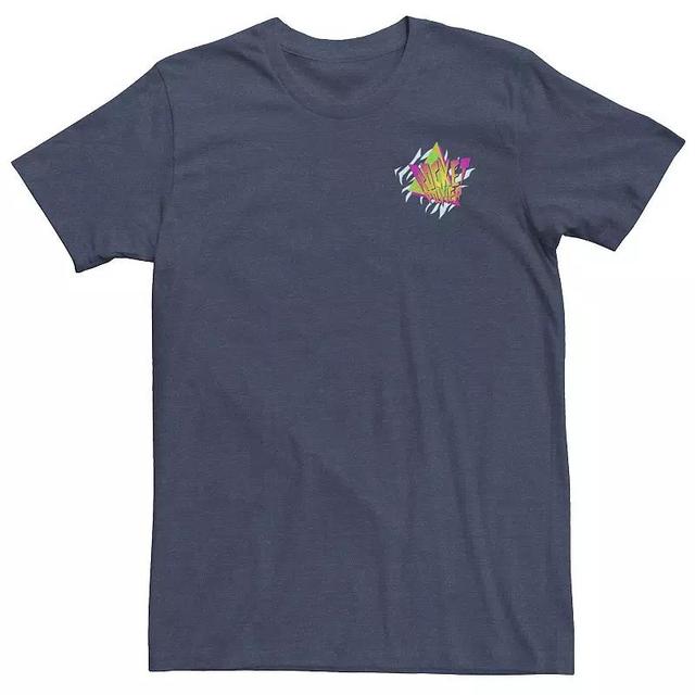 Big & Tall Rocket Power Retro Triangle Logo Tee, Mens Navy Grey Product Image