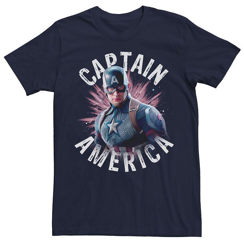 Mens Marvel Avengers Cap Burst Tee Blue Product Image