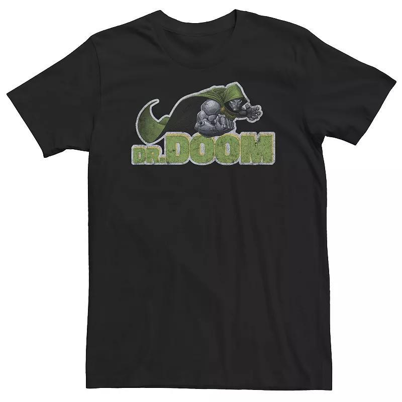 Big & Tall Marvel Dr. Doom Metal Armor Distressed Text Tee, Mens Product Image