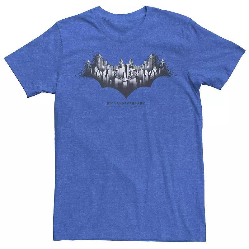 Mens DC Comics Batman Skyline Logo Tee Royal Grey Product Image