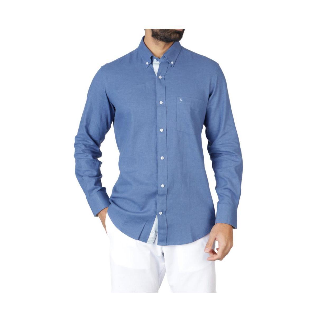 Tailorbyrd Mens Solid Linen Long Sleeve Shirt Product Image