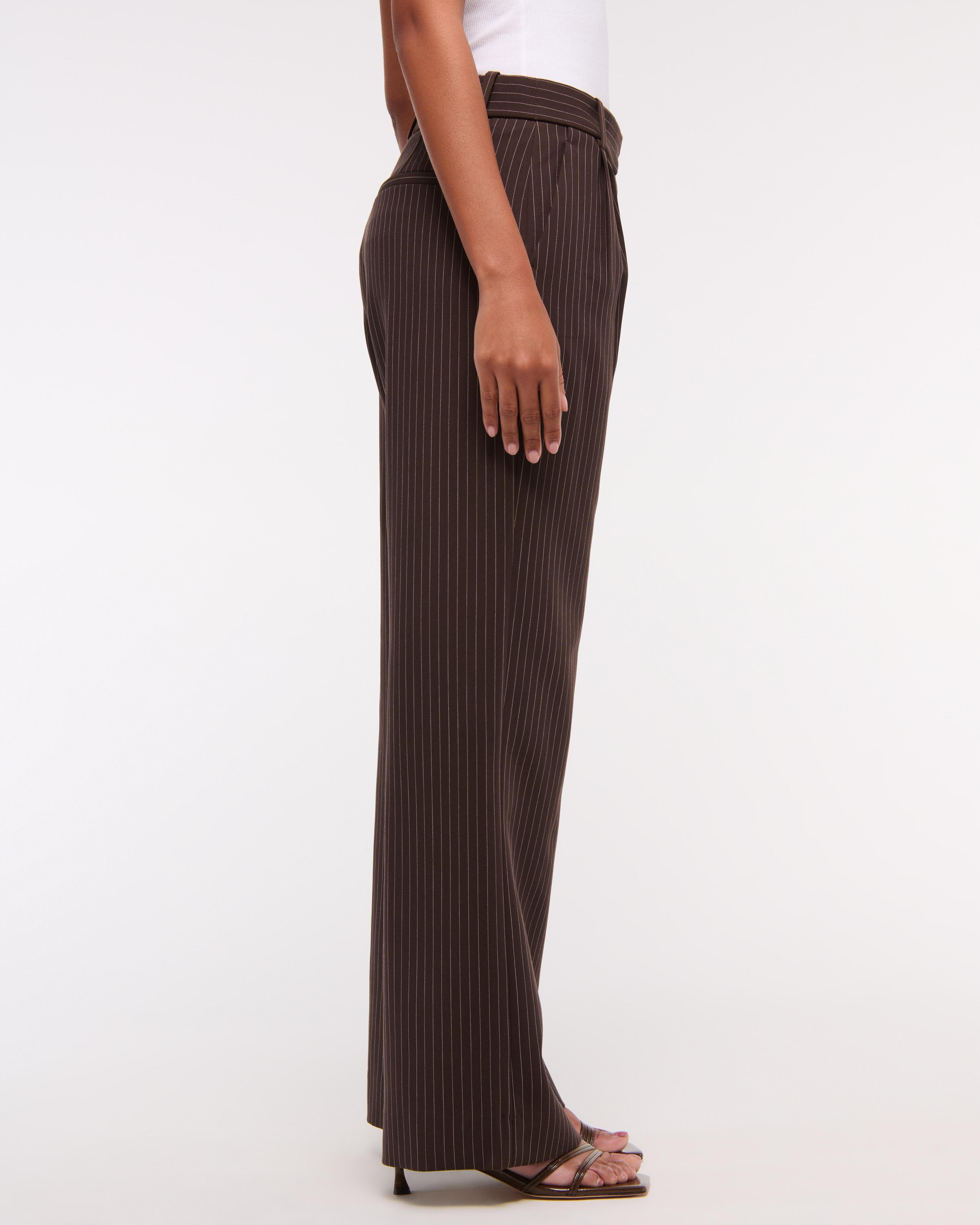 Curve Love A&F Sloane Low Rise Tailored Wide Leg Pant Product Image