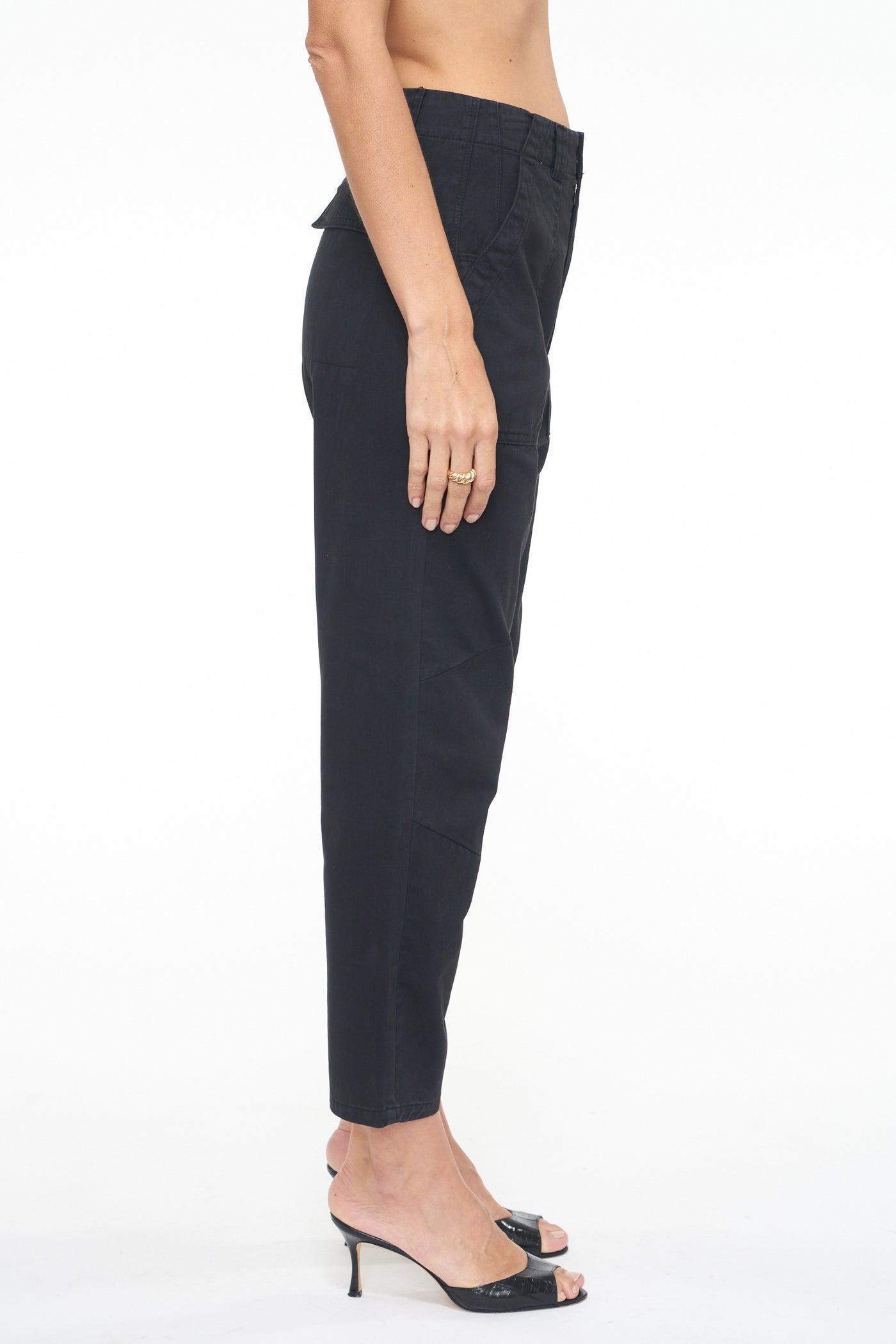 Pamela High Rise Straight Trouser - Fade To Black Product Image