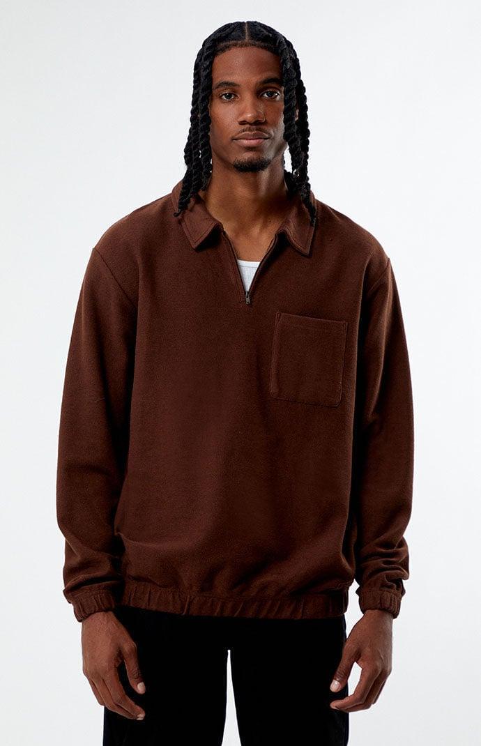 Rhythm Men's Reverse Terry Quarter Zip Sweatshirt Product Image