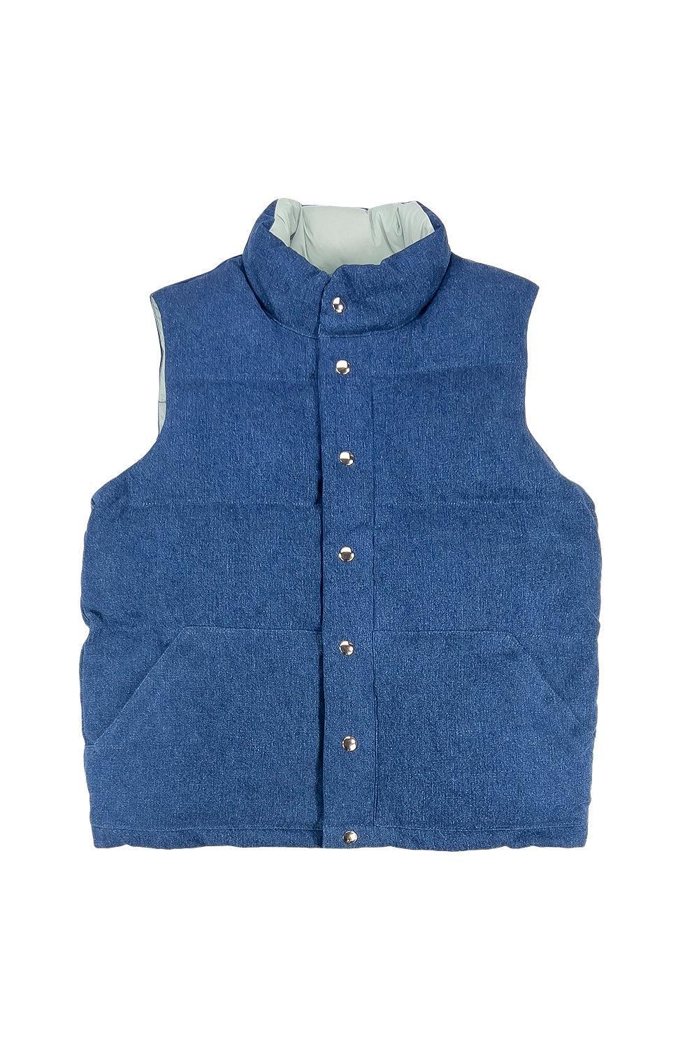 Hemp Denim Vest with Recycled Down Male Product Image