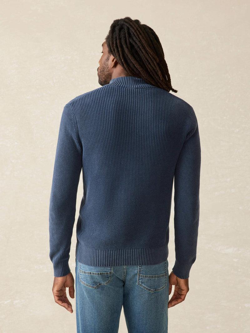 Sunwashed Quarter Zip Sweater - Blue Nights Product Image