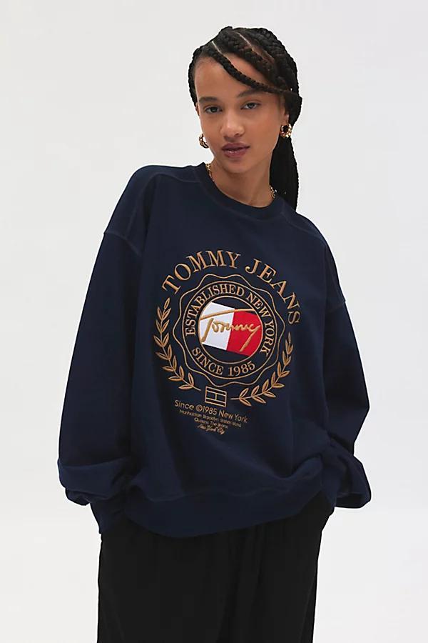 Tommy Hilfiger Tommy Jeans Explorer Luxe Crew Neck Sweatshirt Womens at Urban Outfitters Product Image