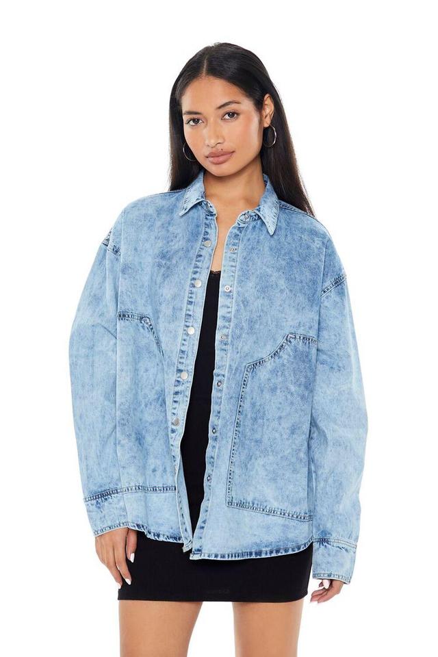 Acid Wash Denim Shirt | Forever 21 Product Image