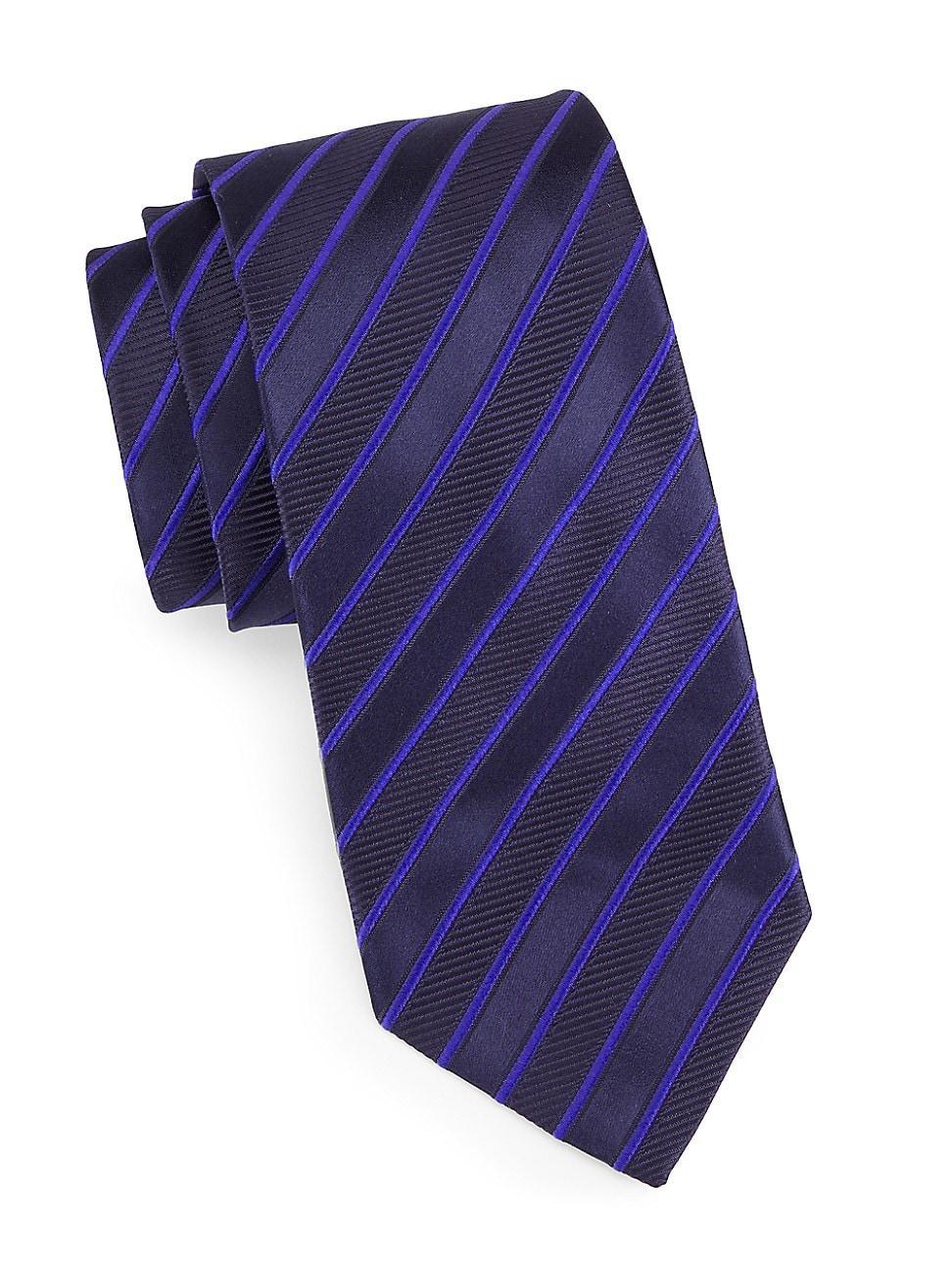 Mens Diagonal Stripe Silk Jacquard Tie Product Image