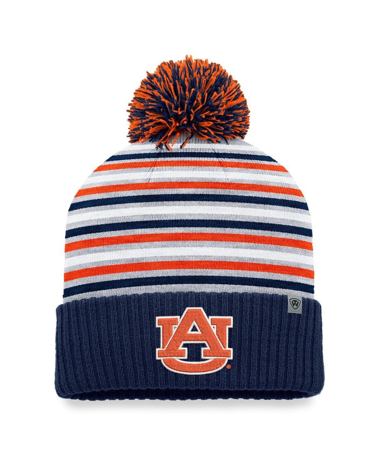 Mens Top of the World Auburn Tigers Dash Cuffed Knit Hat with Pom, Blue Product Image