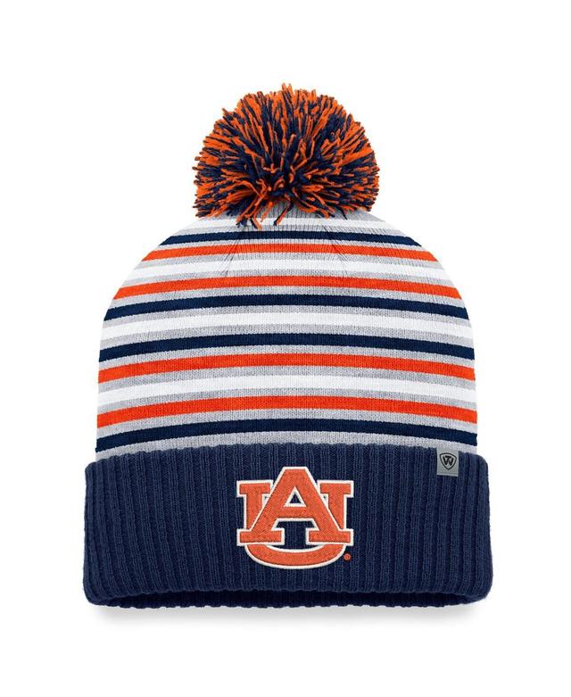 Mens Top of the World Auburn Tigers Dash Cuffed Knit Hat with Pom, Blue Product Image