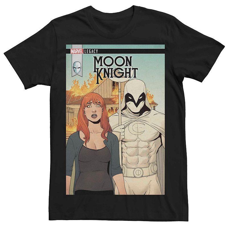 Mens Marvel Legacy Moon Knight Flaming Farmer Comic Cover Tee Product Image