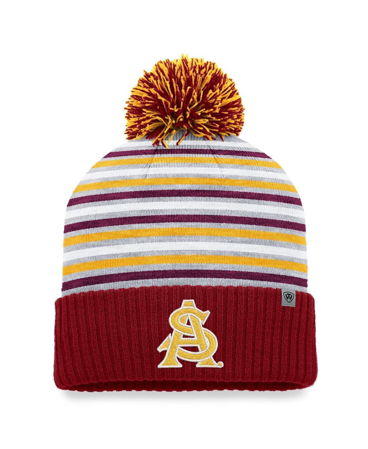 Mens Top of the World Maroon Arizona State Sun Devils Dash Cuffed Knit Hat with Pom Product Image