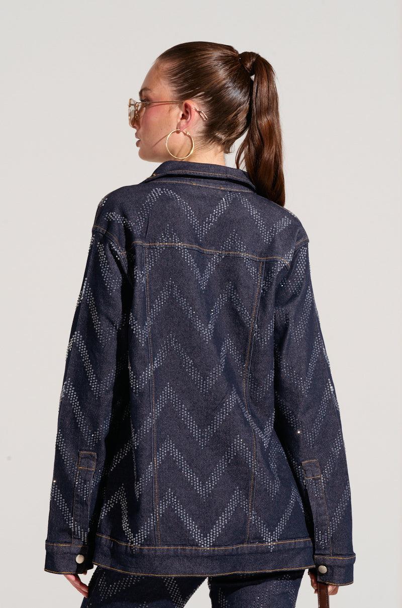 GOOD KARMA EMBELLISHED DENIM JACKET Product Image