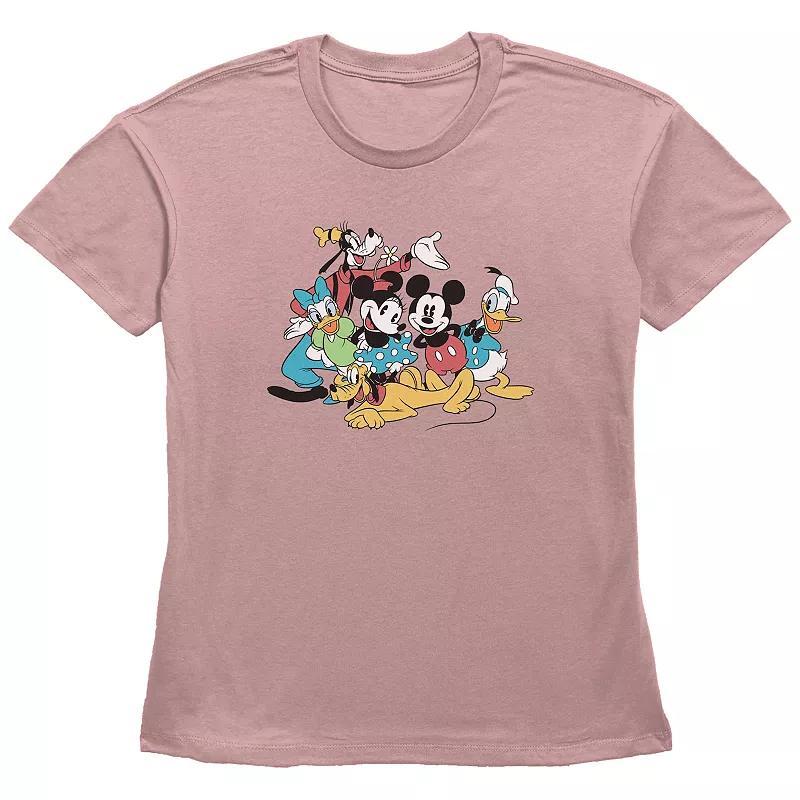 Disneys Mickey Mouse And Friends Vintage Group Portrait Womens Graphic Tee Product Image