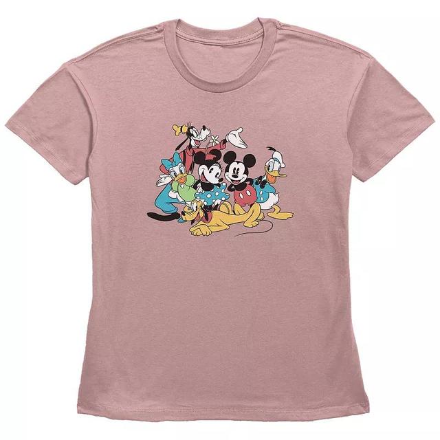 Disneys Mickey Mouse And Friends Vintage Group Portrait Womens Graphic Tee Product Image