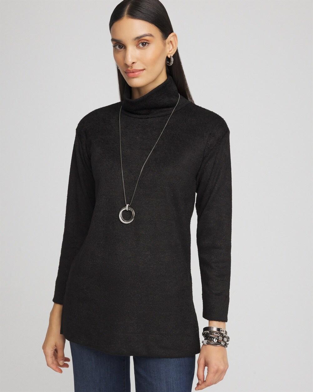 Cozy Mock Neck Jacquard Tunic product image