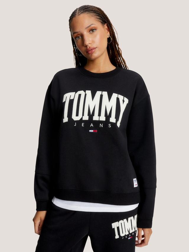 Tommy Hilfiger Women's Embroidered Varsity Logo Sweatshirt Product Image