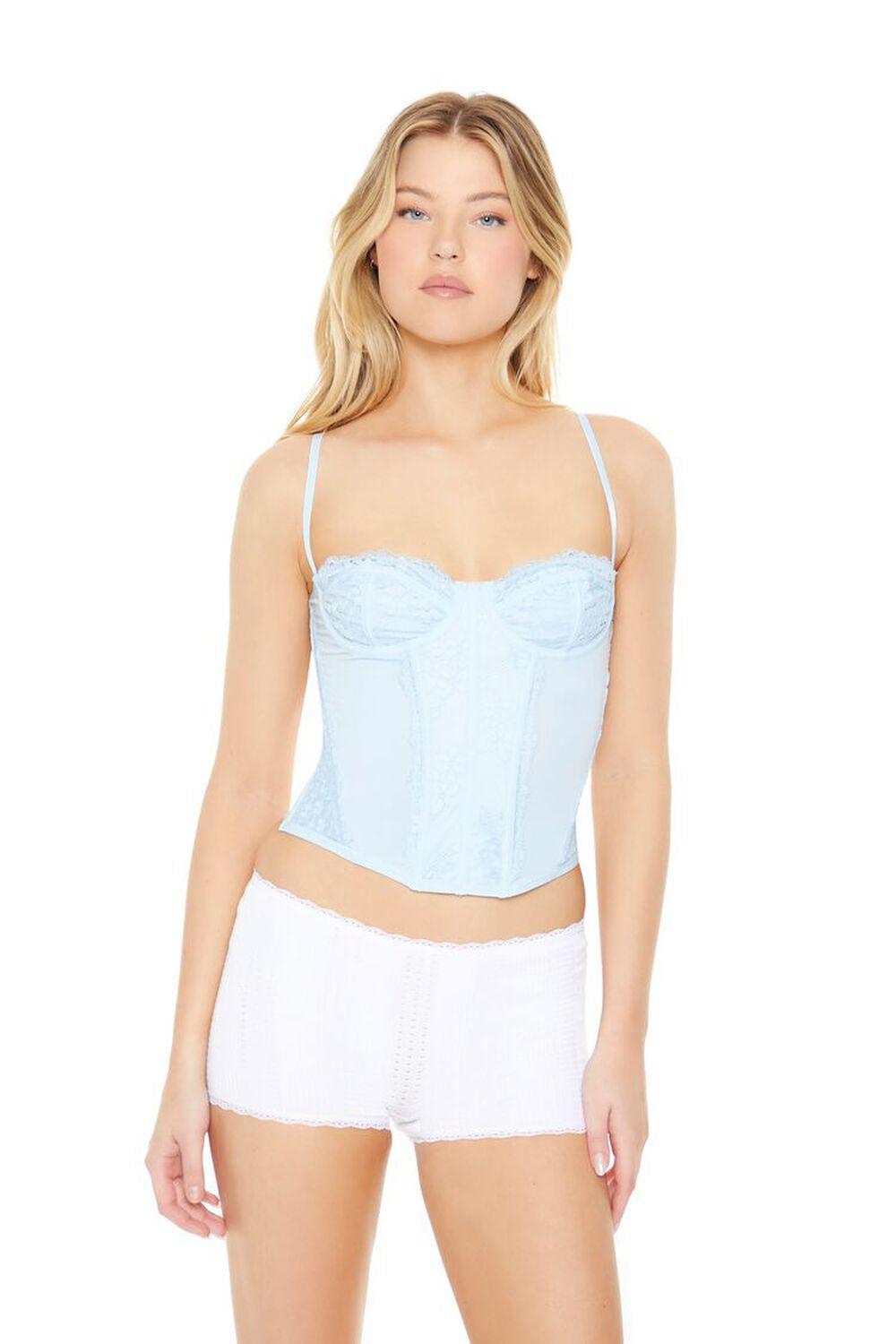 Lace-Trim Sweetheart Corset | Forever 21 Product Image