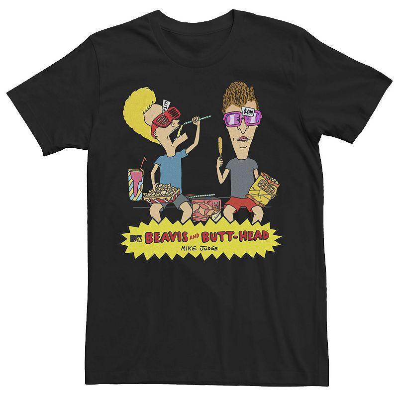 Mens Beavis & Butthead Snacks On The Curb Logo Tee Product Image