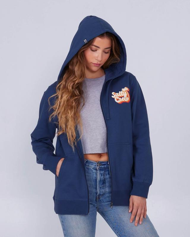 Salty Seventies Zip Hoody - Denim Product Image