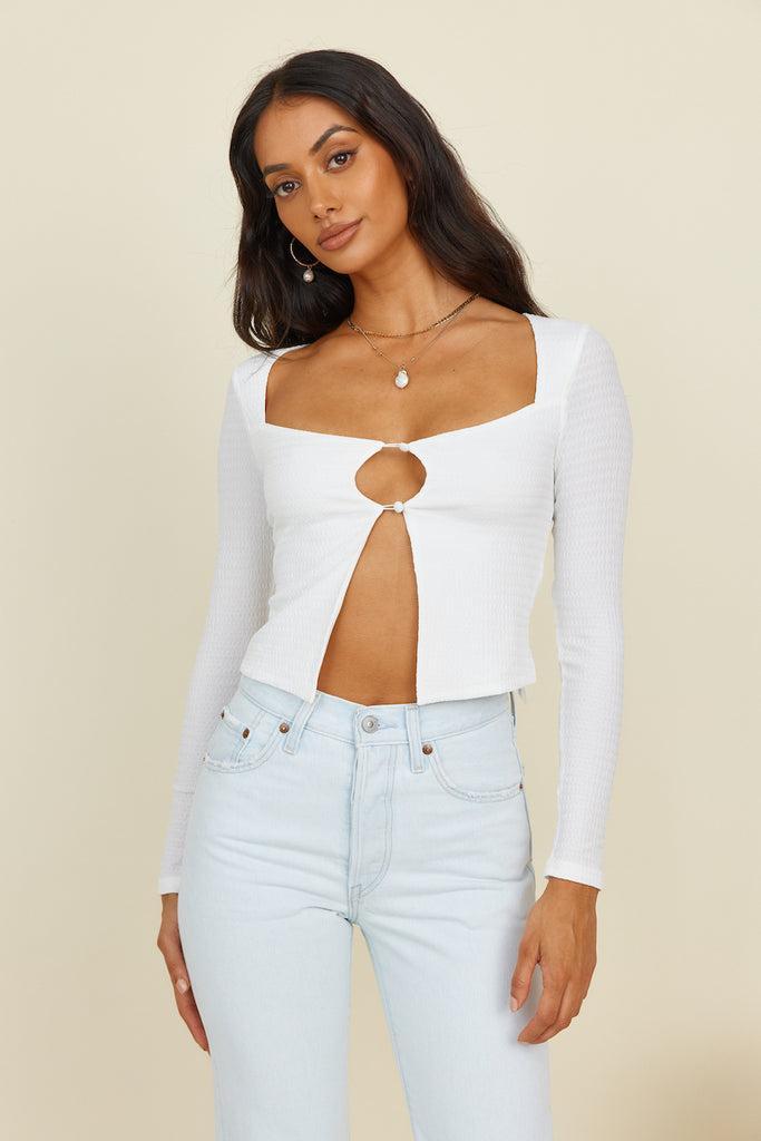 Vice Versa Crop Top White product image