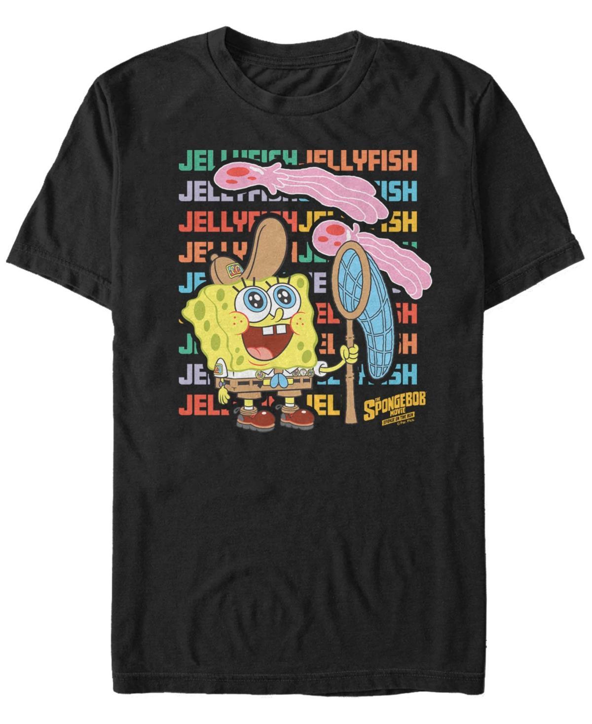 Mens SpongeBob Sponge On The Run Jellyfish Stack Tee Product Image