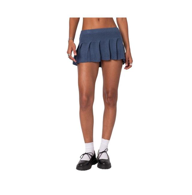 Edikted Womens Kiera Pleated Knit Mini Skirt Product Image