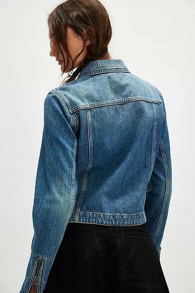 RE/DONE Slim Zip Denim Jacket Product Image