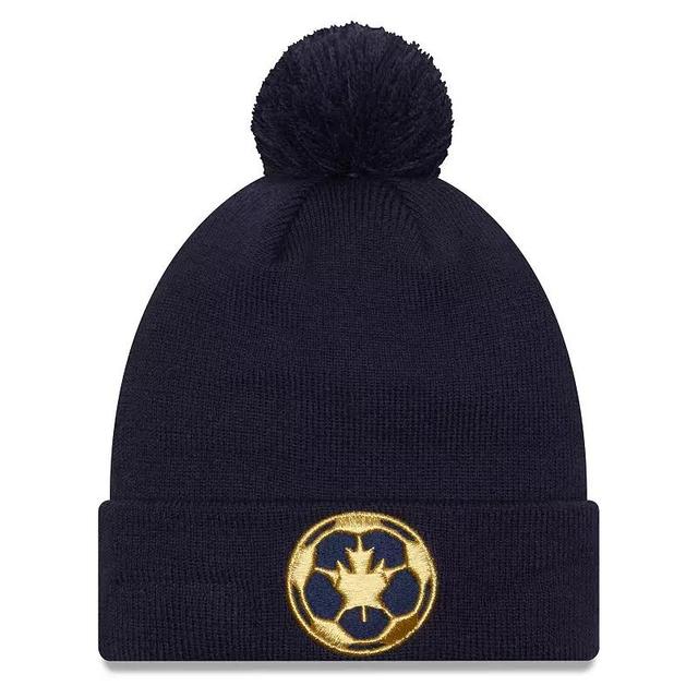 Mens New Era Blue Vancouver Whitecaps FC Jersey Hook Cuff Knit Hat with Pom Product Image