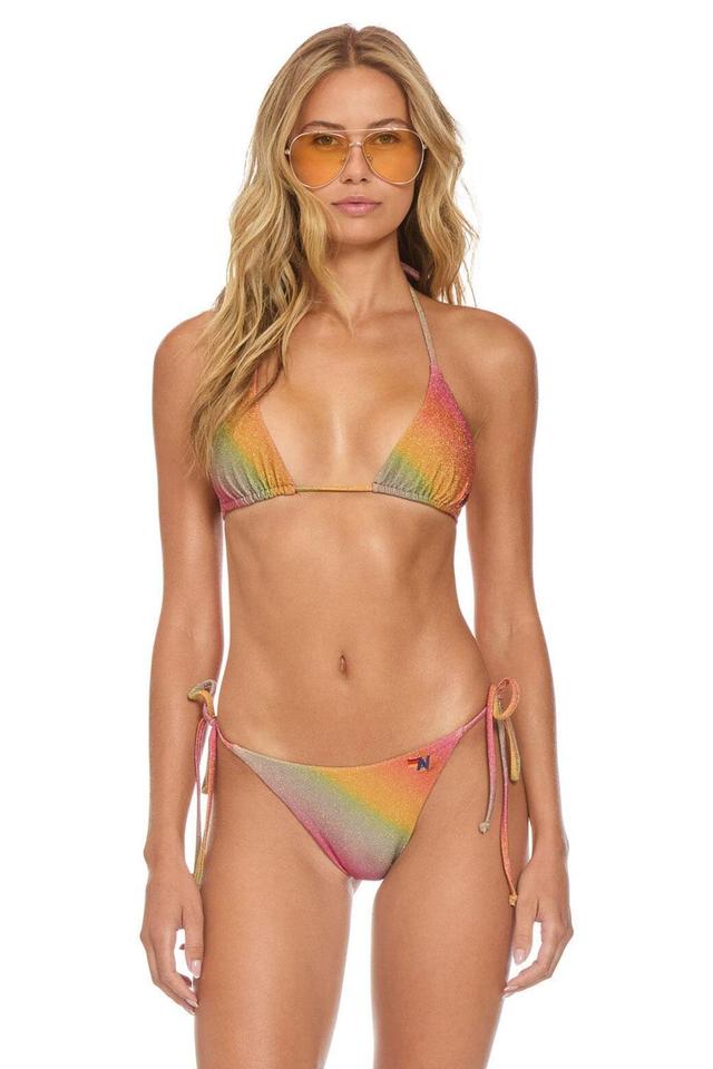 SPARKLE TURKS TRIANGLE BIKINI TOP - RAINBOW Female Product Image