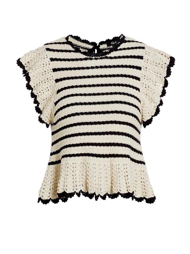 Womens Coen Striped Cotton Top Product Image