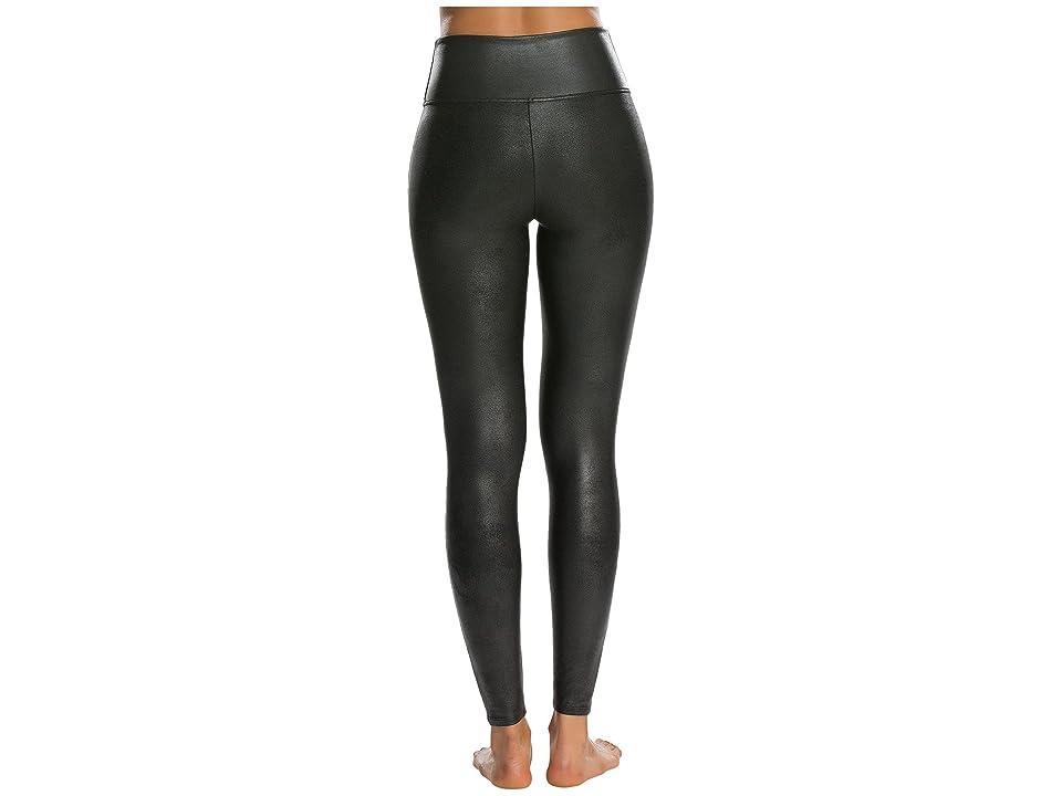 Spanx Petite leather look legging with contoured power waistband in black Product Image