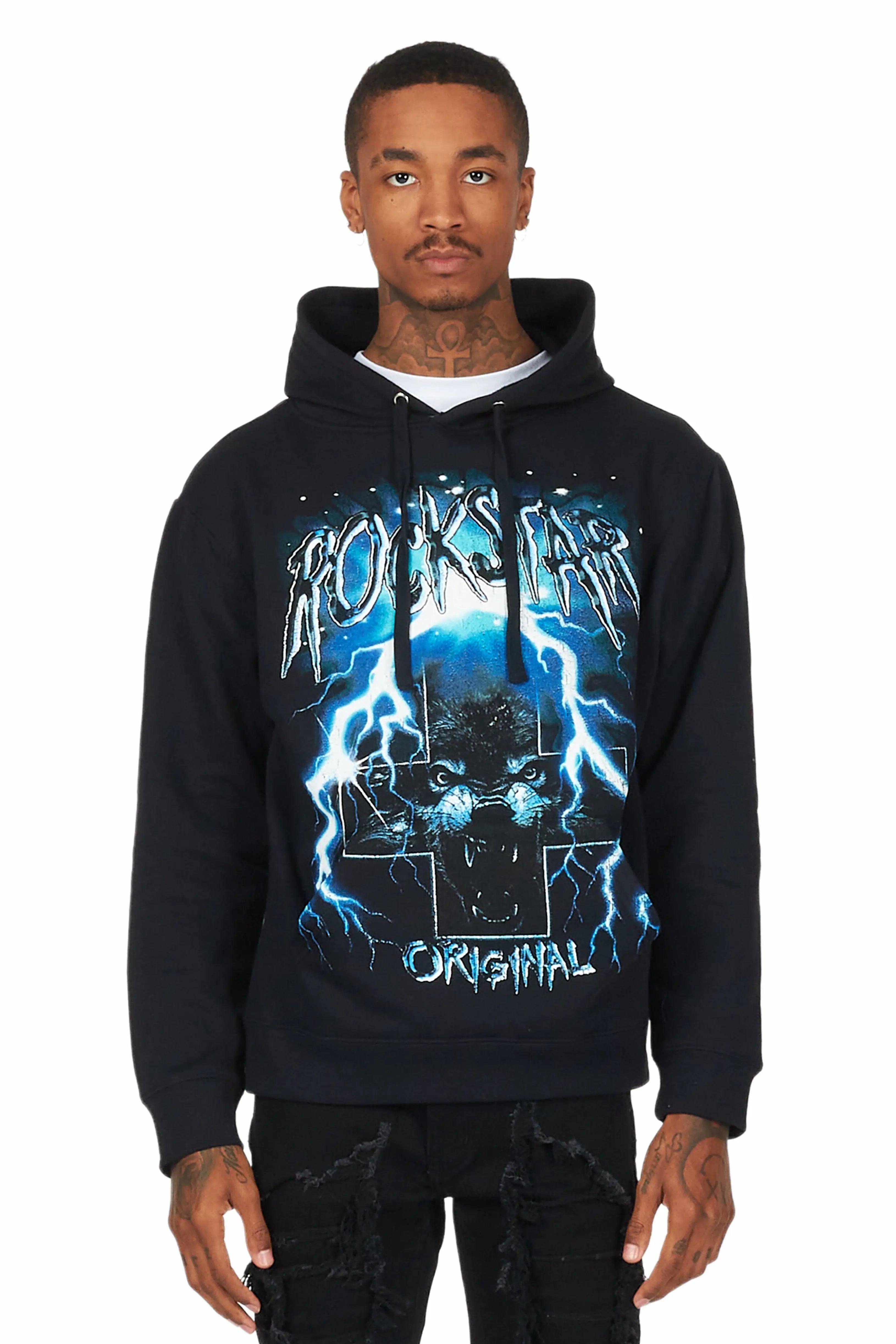 Bolk Black Graphic Hoodie Male Product Image