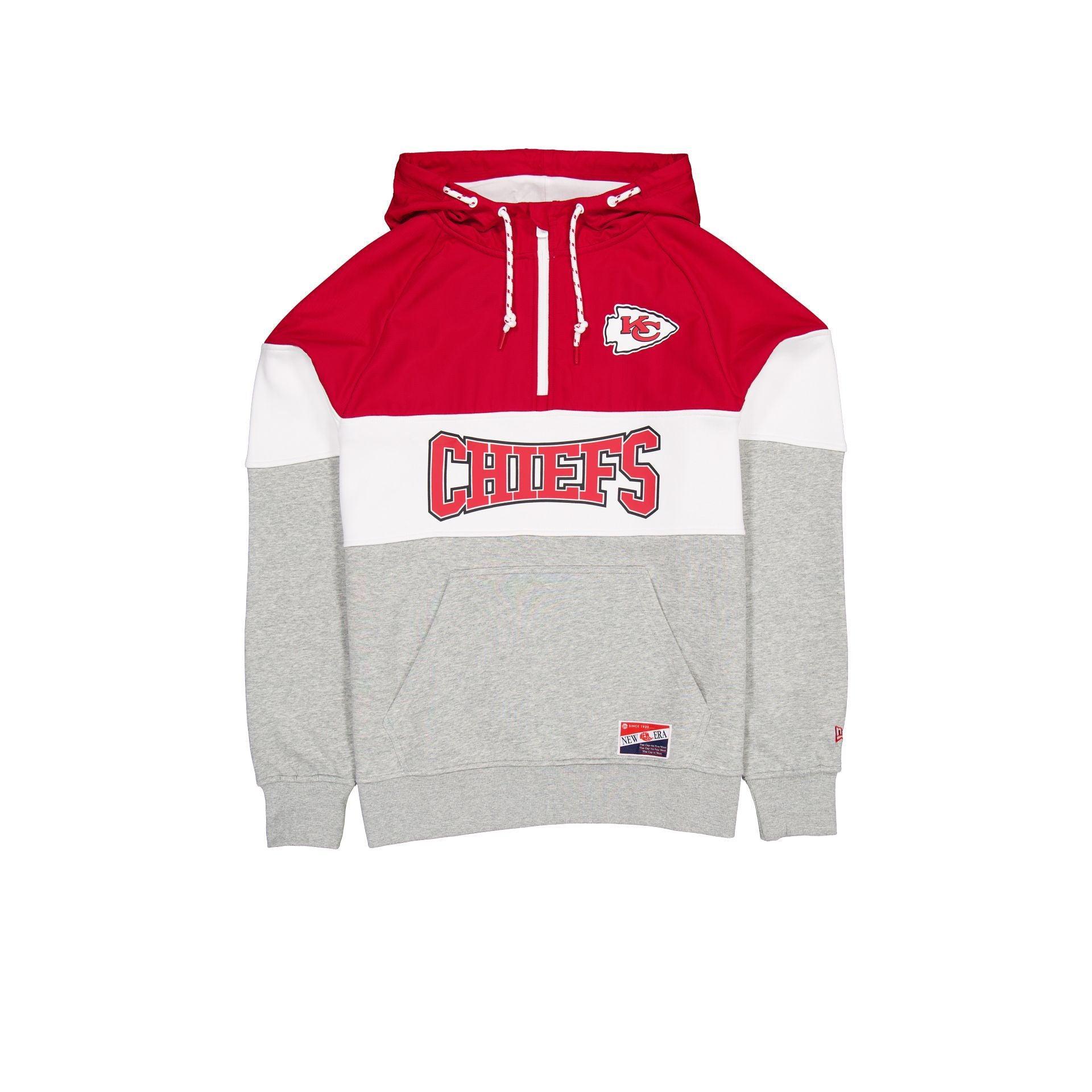 Kansas City Chiefs Throwback Color Block Hoodie Male Product Image