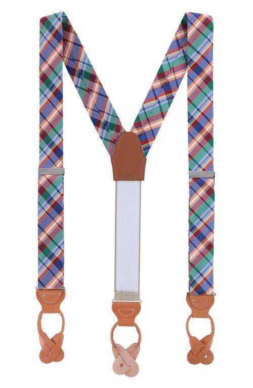 Trafalgar Sherwood Plaid Silk Suspenders Product Image