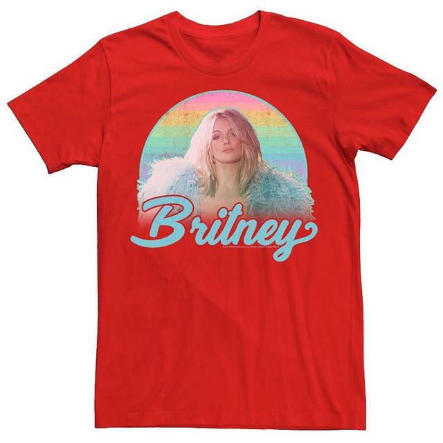 Mens Britney Spears Pastel Rainbow Portrait Tee Product Image