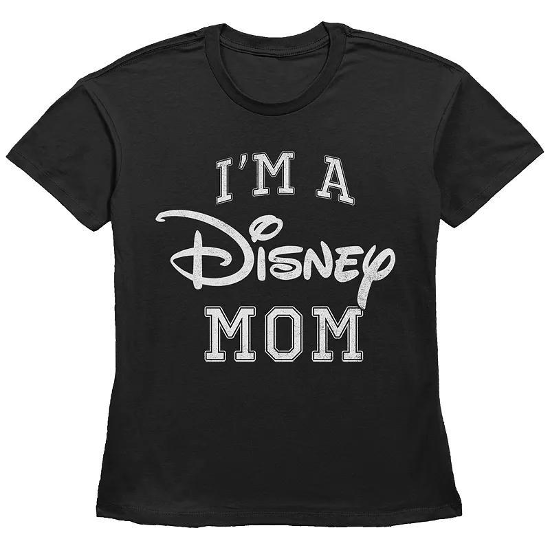 Disneys Im A Disney Mom Varsity Style Basic Fit Womens Graphic Tee Product Image