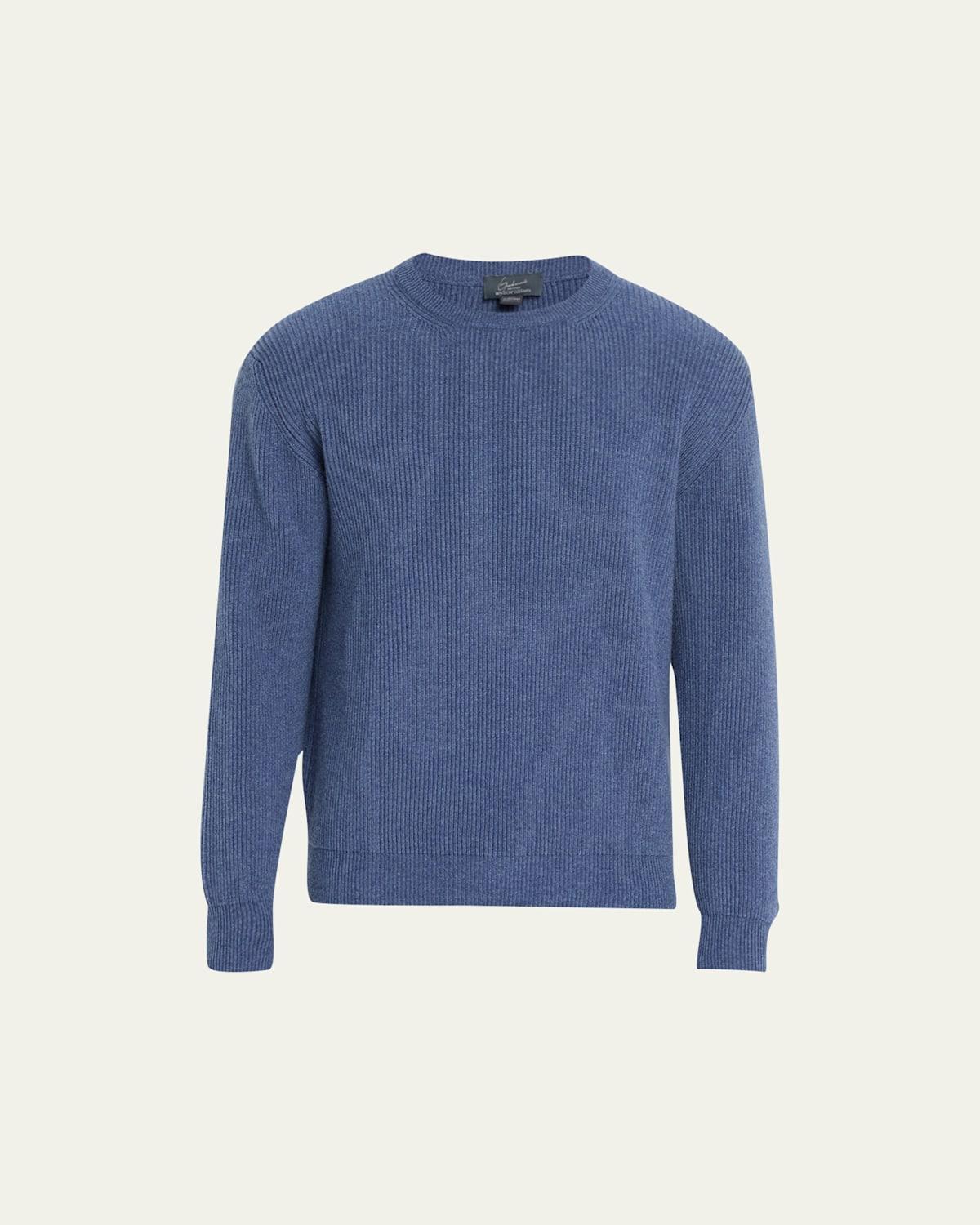 Mens Cashmere Ribbed Crewneck Product Image