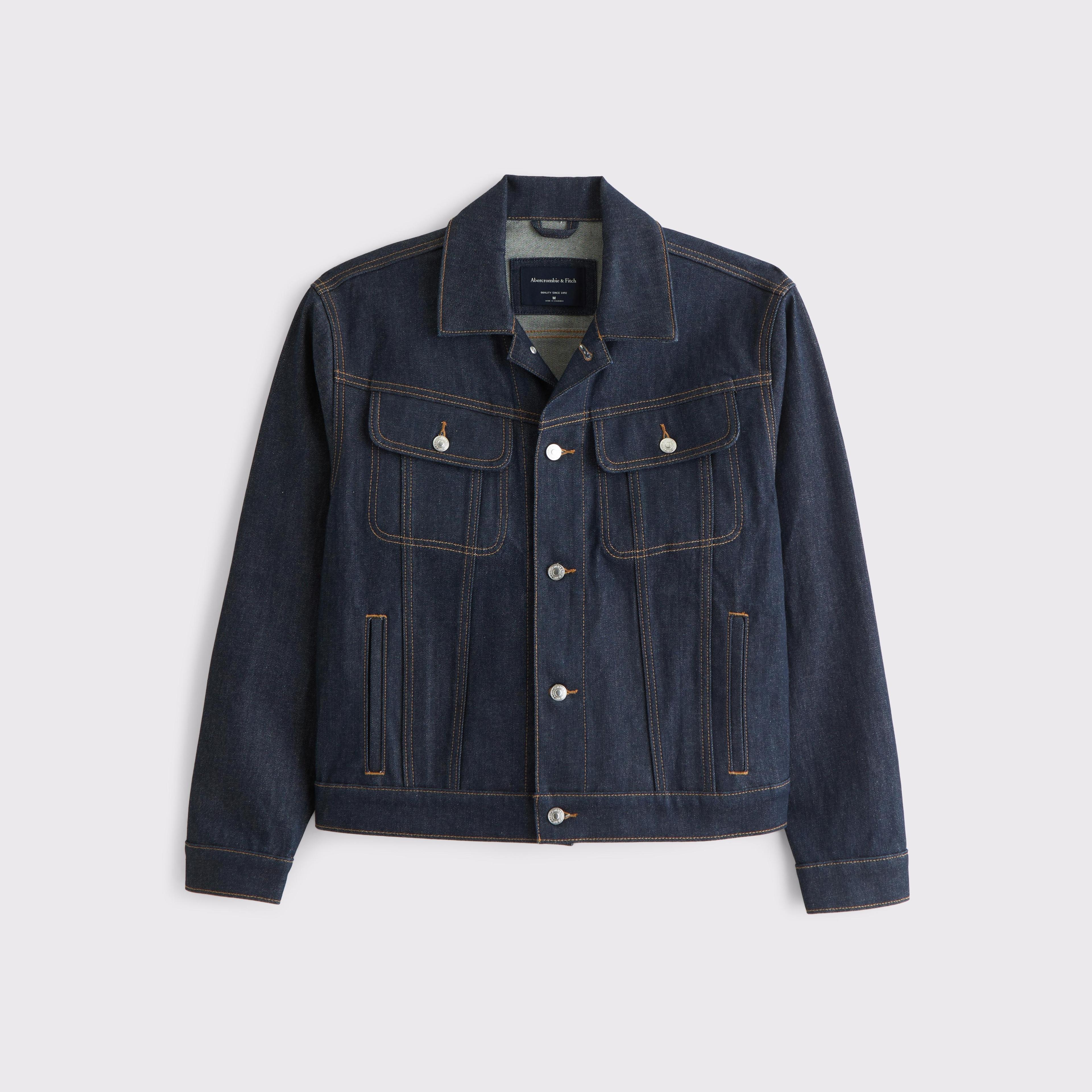 Cropped Denim Trucker Jacket product image