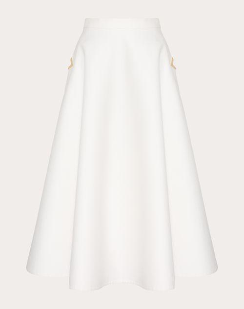 LIGHT DOUBLE SPLITTABLE GABARDINE MIDI SKIRT  Product Image