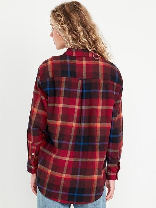 Flannel Boyfriend Button-Down Shirt Product Image