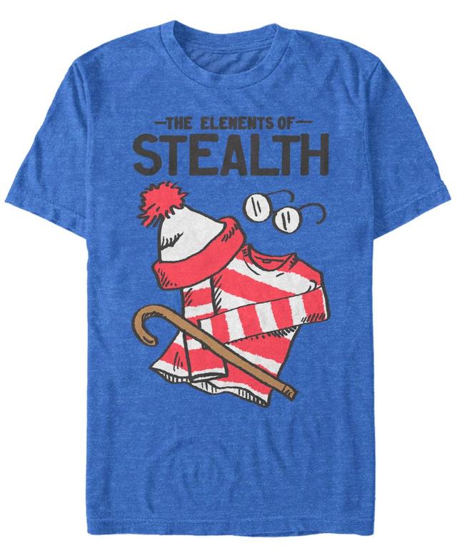 Mens Wheres Waldo The Element Of Stealth Graphic Tee Blue Product Image