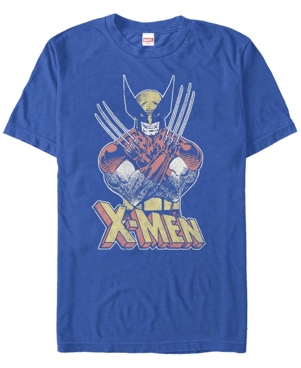 Mens Marvel X-Men Wolverine Vintage Portrait Tee Dark Blue Product Image