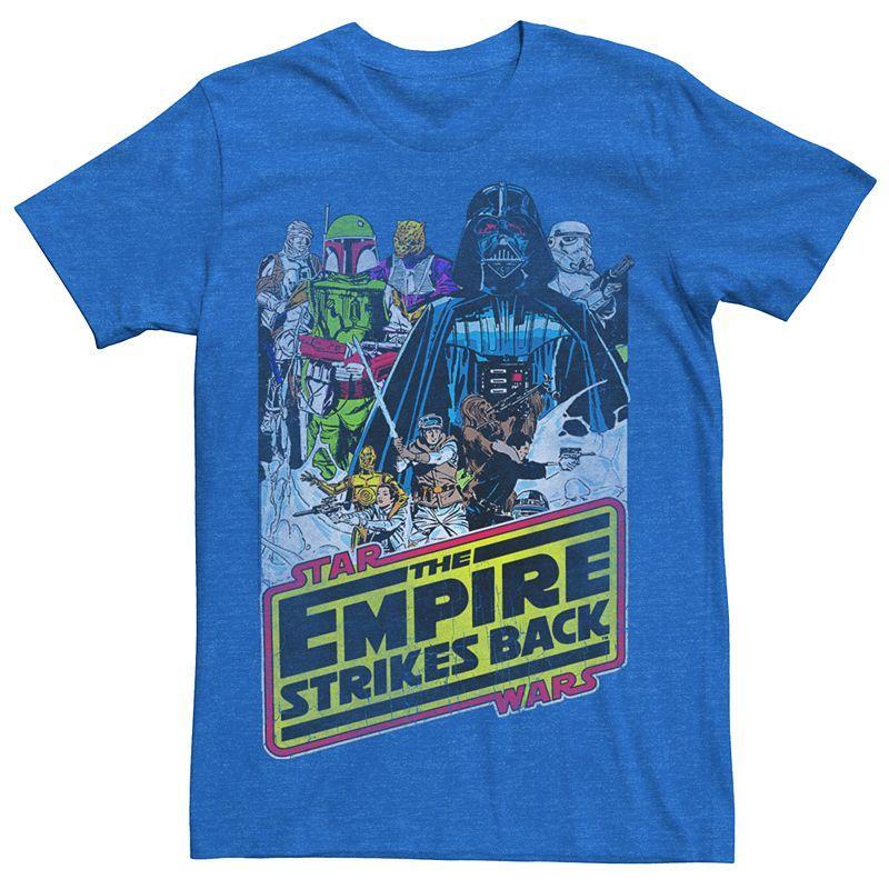 Mens Star Wars Empire Strikes Back Hoth Poster Tee Royal Grey Product Image