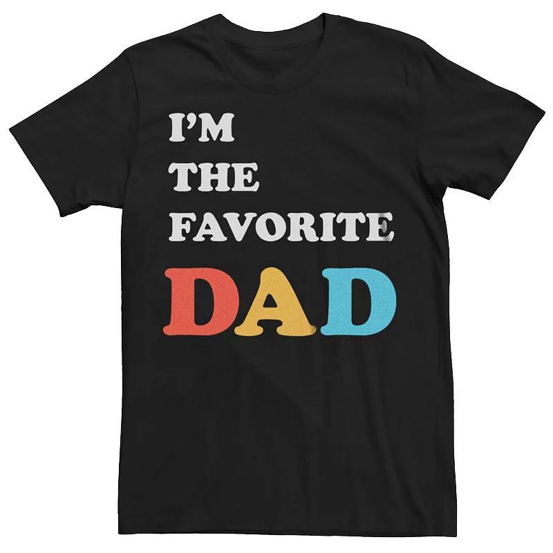 Mens Im The Favorite Dad Graphic Tee, Size: 4XL, Blue Product Image