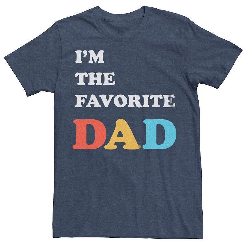 Mens Im The Favorite Dad Graphic Tee, Size: 4XL, Blue Product Image